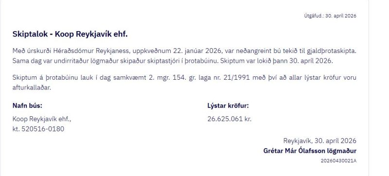 Skiptalok &iacute; f&eacute;lagi Gy&eth;u Dan Johansen